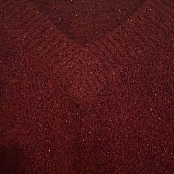 Ava & Viv Red Shimmer Sweater - Picture 4 of 4
